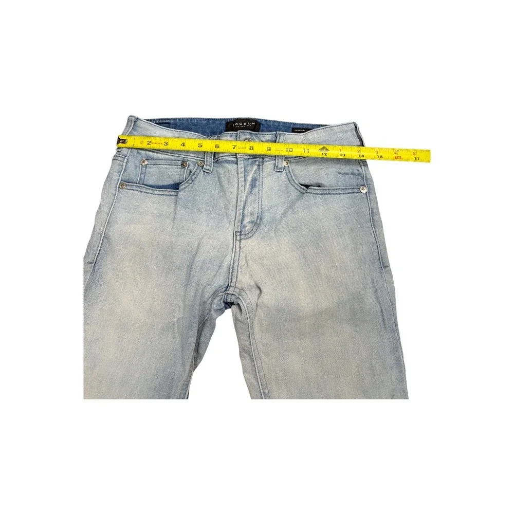 PacSun Mens Active Stretch Skinny Jeans Light Wash Blue Denim Pants Size 29x28